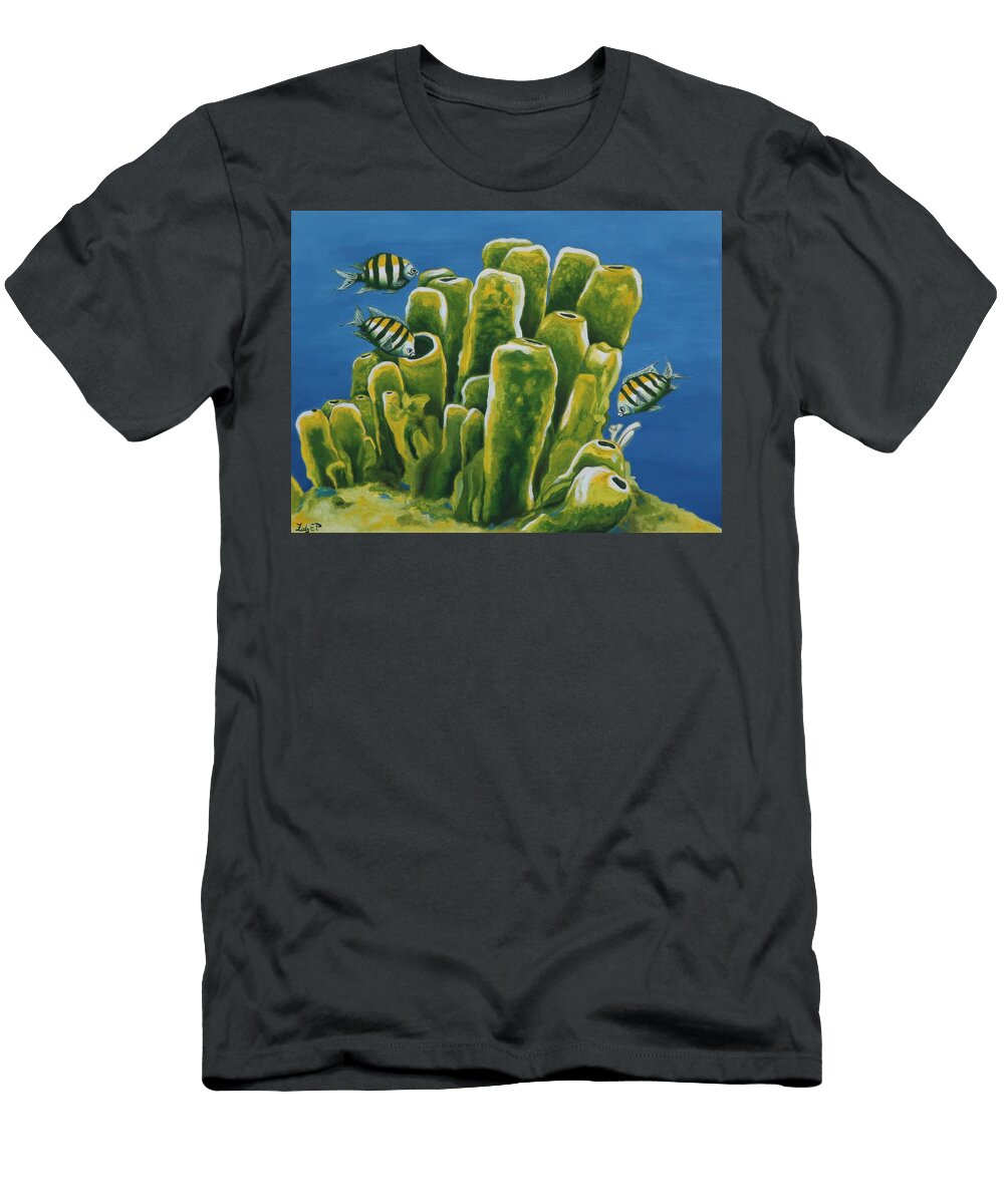Sponges and Sergeant Fish Zuly Parra T-Shirt
