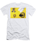 Sport Shoes Dumbbells Skipping Rope and Digital Stopwatch Top View Fitness Sport and Healthy Lifestyle Concept Michael Dechev T-Shirt