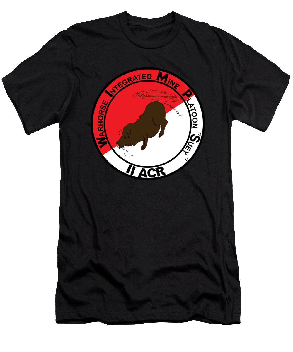 Ssi Warhorse Integrated Mine Platoon Suey11th Armored Cavalry Regiment X 300 Tom Adkins T-Shirt