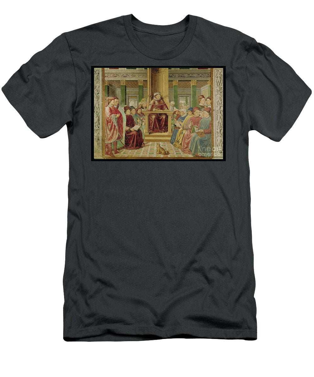 St Augustine Reading Rhetoric and Philosophy At the School of Rome 1464 65 Benozzo Di Lese Di Sandro Gozzoli T-Shirt