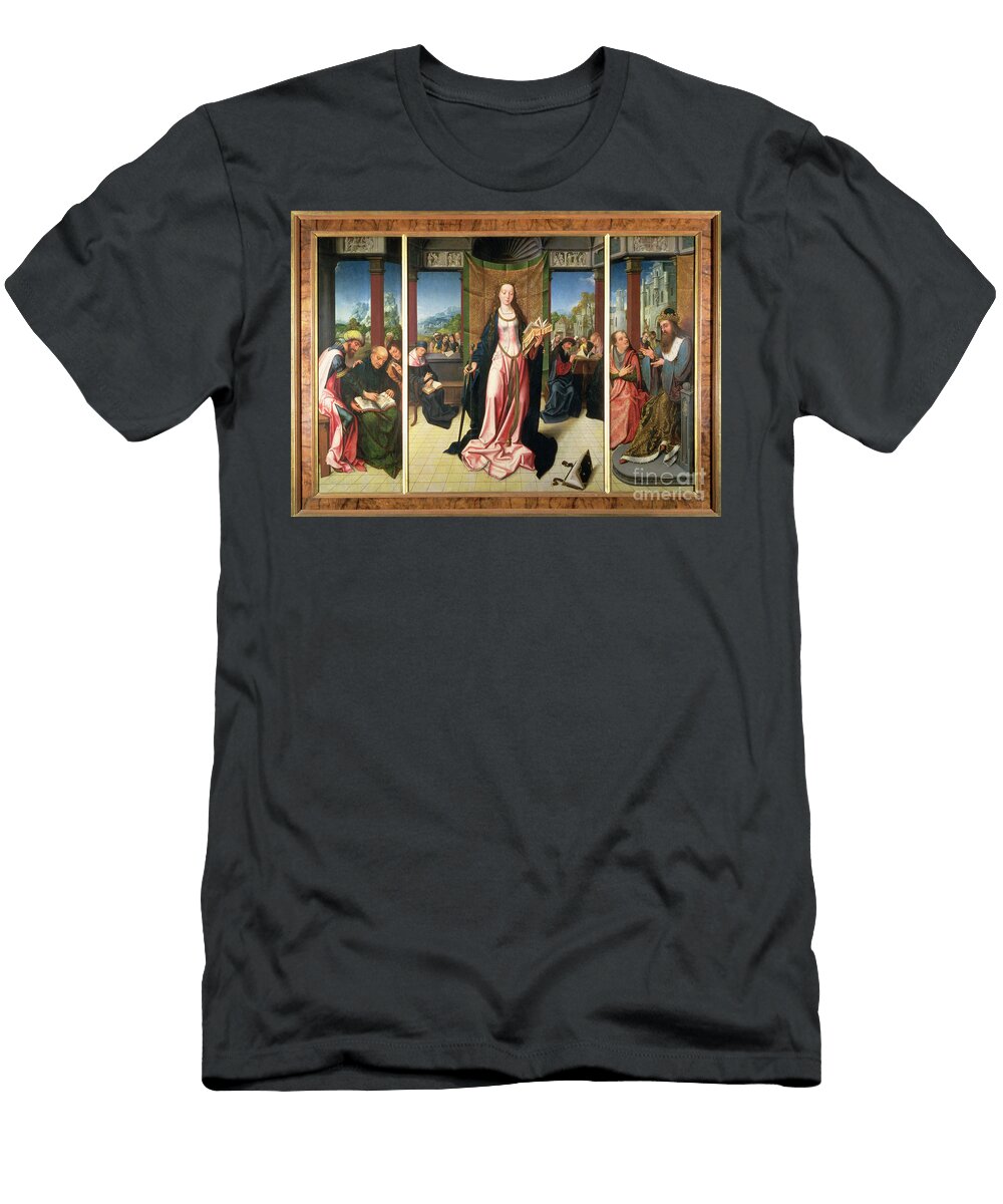 St Catherine and the Philosophers Goossen Weyden T-Shirt