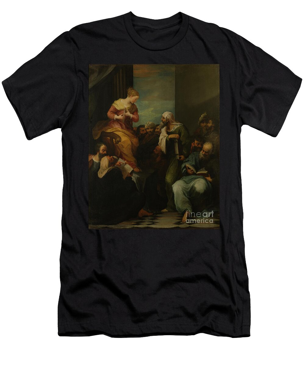 St Catherine Disputing with the Judges Italian School T-Shirt
