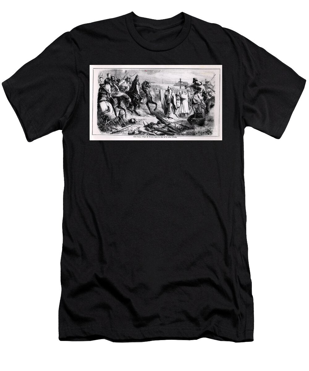 St Loup Defending the City of Troyes Against Attila the Hun Adolphe Francois Pannemaker T-Shirt