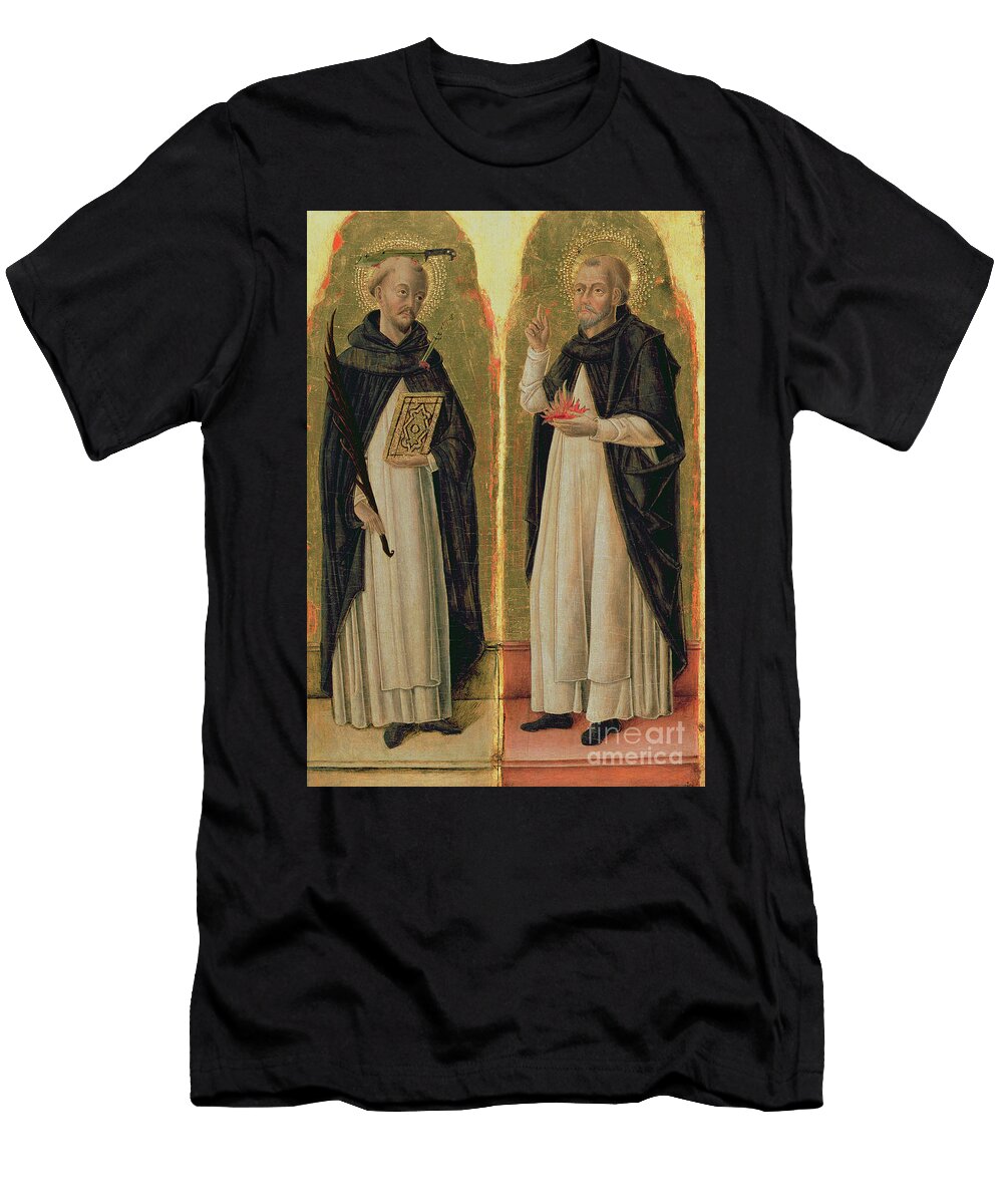 St Peter Martyr and St Anthony of Padua Detail From the Madonna and Child Enthroned with Four Saints Bartolomeo Vivarini T-Shirt