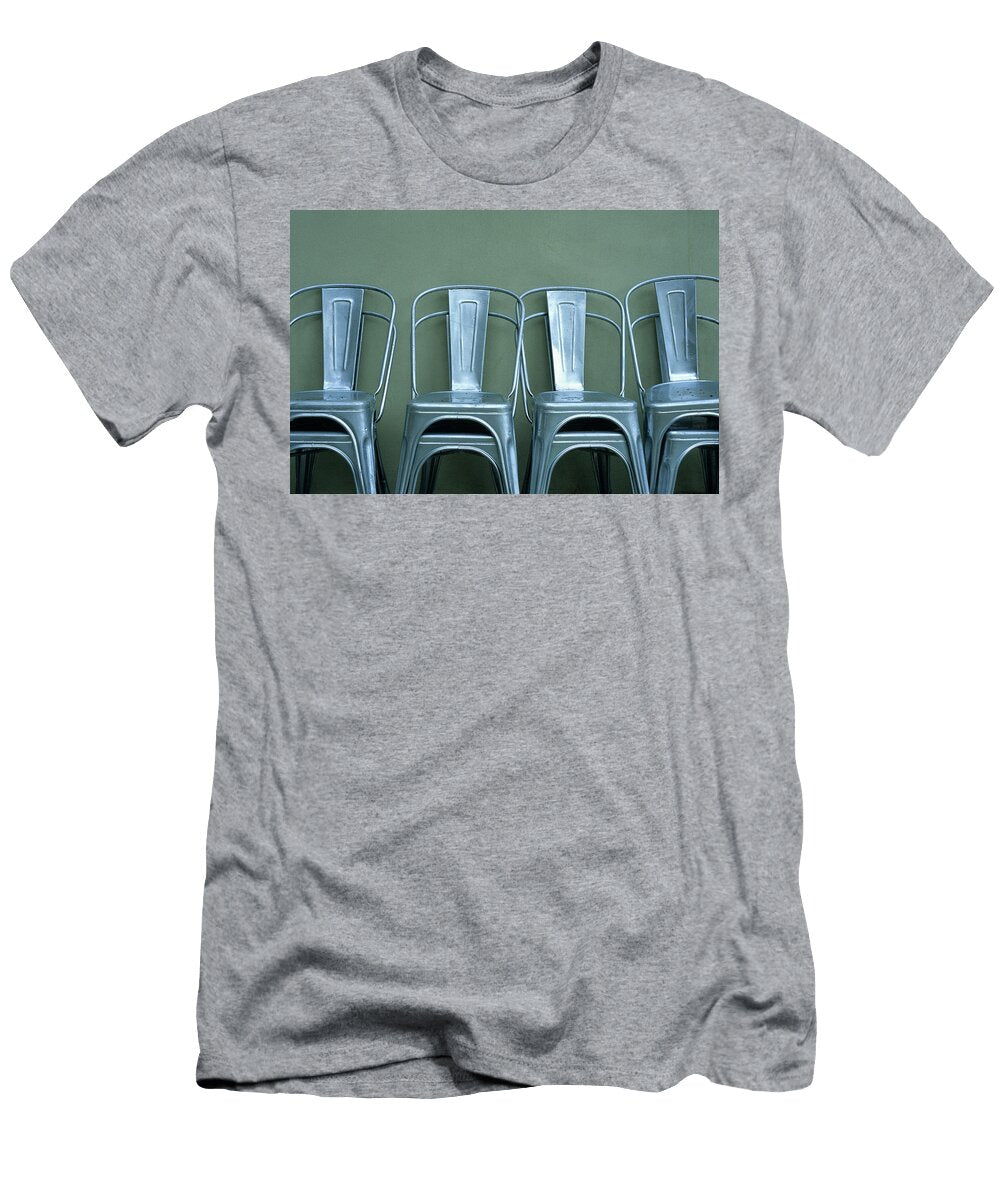 Stacked Silver Metal Chairs Ron Koeberer T-Shirt