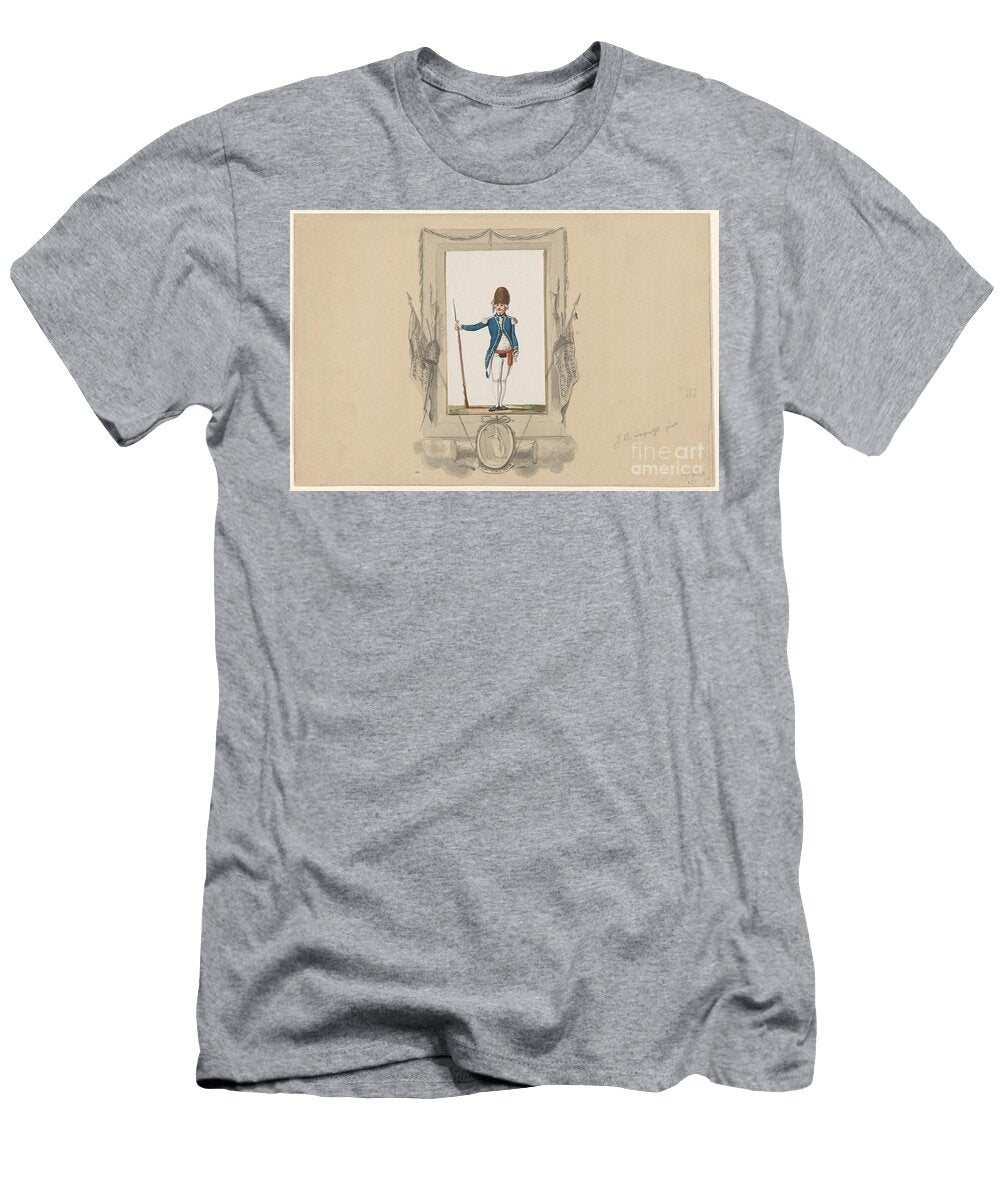 Standing Soldier in Ornamental Frame Jan Anthonie Langendijk Dzn Possibly 1790 1818 Jan Anthonie Langendijk Dzn T-Shirt