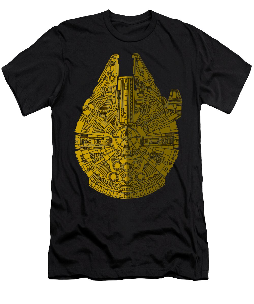 Star Wars Art Millennium Falcon Brown Studio Grafiikka T-Shirt