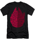 Star Wars Art Millennium Falcon Red Black Studio Grafiikka T-Shirt