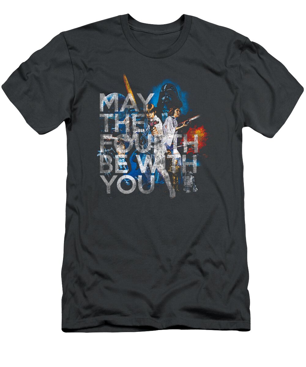 Star Wars May the Fourth Be with You Vintage Movie Poster Nile Ioana T-Shirt