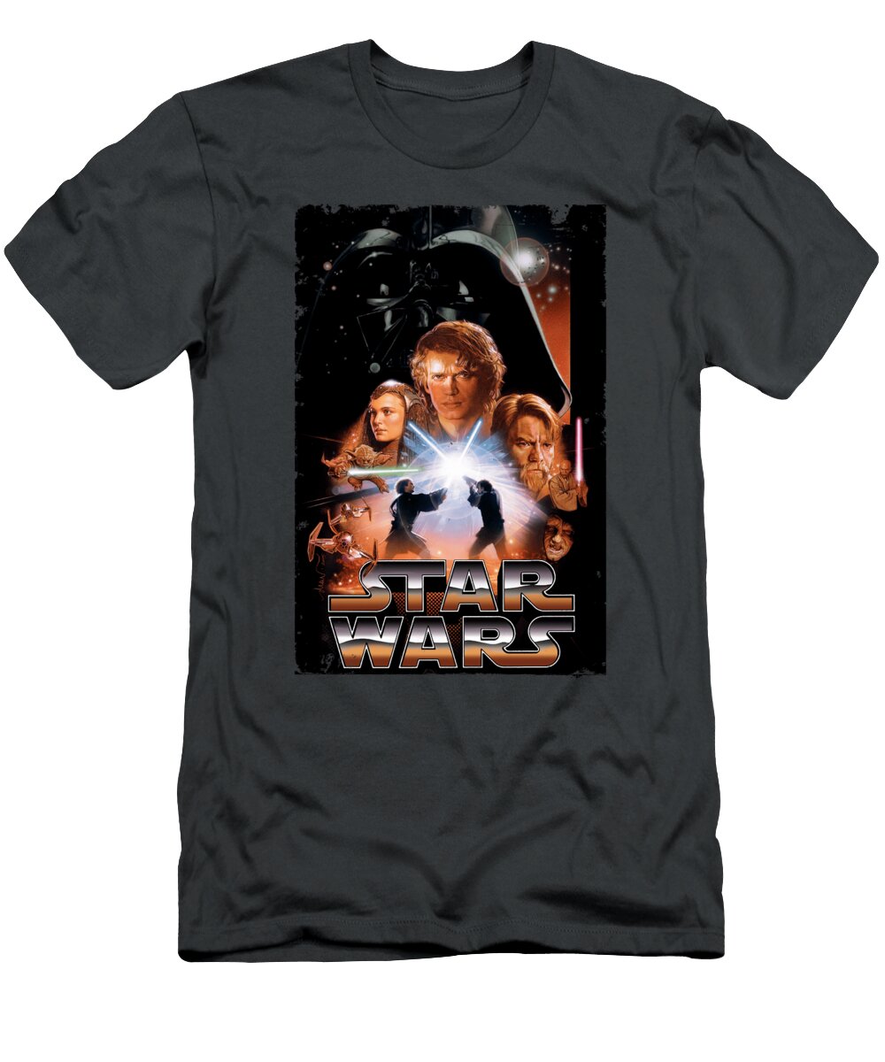 Stars Revenge of the Sith Movie Poster Graphic Fleece Atticus Rayna T-Shirt