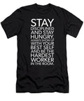 Stay Disciplined and Hungry Gym Hustle Success Matthew Chan T-Shirt