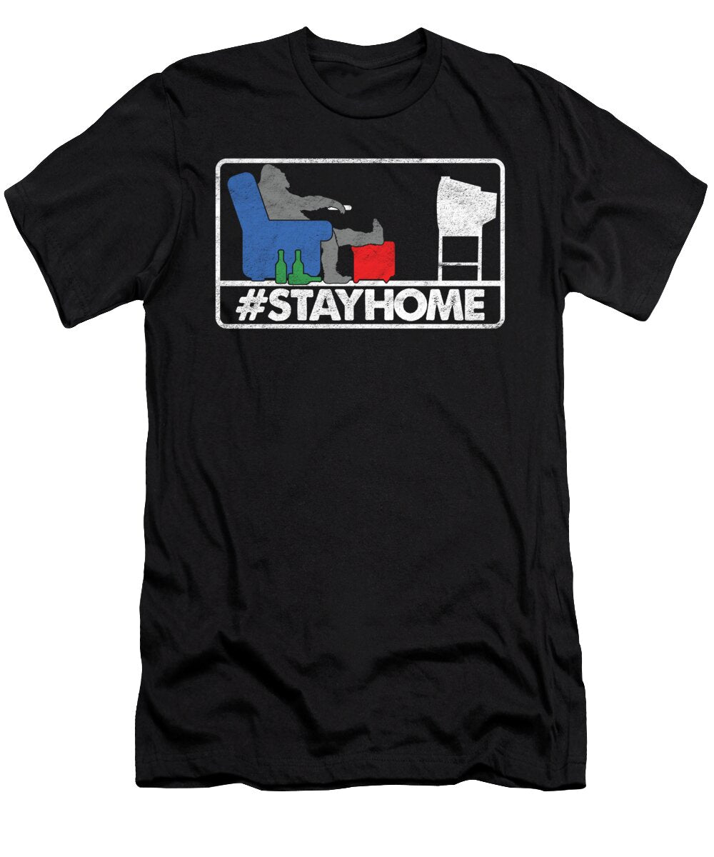 Stay Home Watch Tv Beer Television Movie Show Gift Thomas Larch T-Shirt