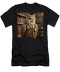 Steampunk Owl Librarian in Clockwork Waistcoat Matthias Hauser T-Shirt