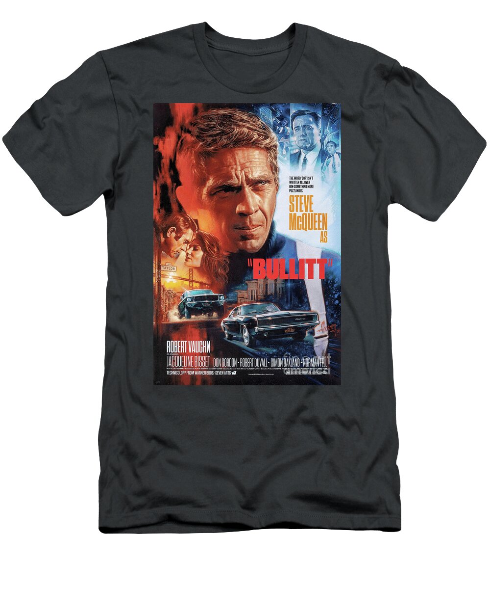 Steve Mcqueen Bullitt 1968 Custom Special Poster Njf T-Shirt