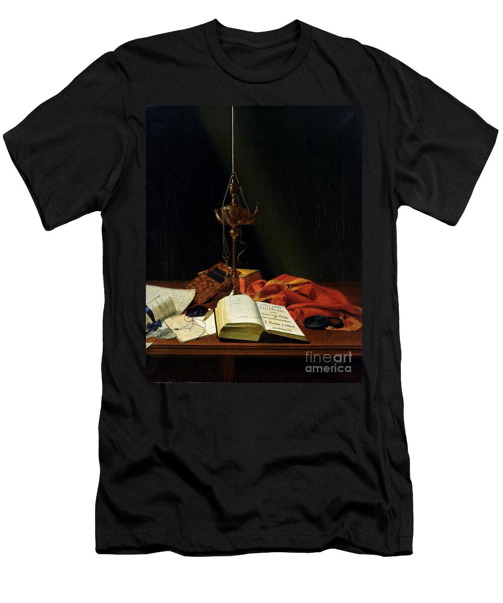 Still Life with a Bible 1821 Karl Von Bergen T-Shirt