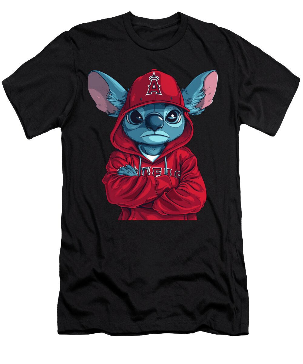 Stitch Los Angeles Angels Face Off Rush T-Shirt