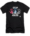 Stop Child Abuse in April Blue Child Abuse Gifts Natalie Lidford T-Shirt
