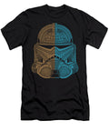 Stormtrooper Helmet Star Wars Art Brown Blue Studio Grafiikka T-Shirt