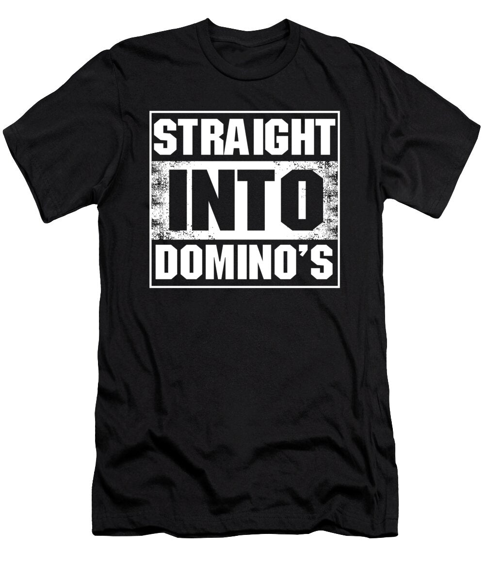 Straight Into Dominoes Tiles Puzzler Game Gift Thomas Larch T-Shirt