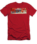 Streets of Verdun Hockey Game At Famous Verdun Restaurant Pierrette Patates Montreal Hockey Art Carole Spandau T-Shirt