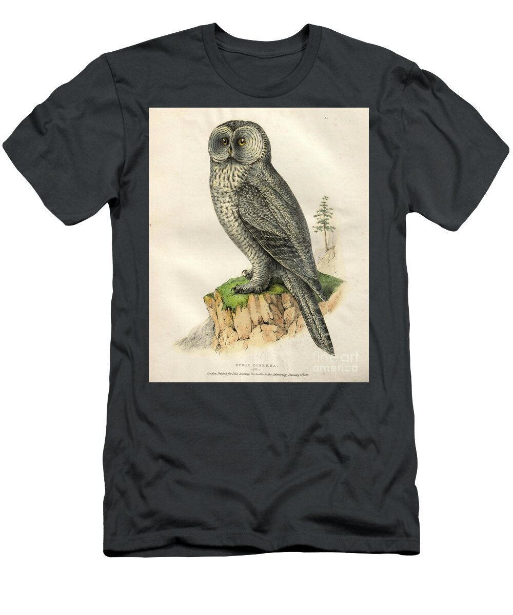 Strix Nebulosa Great Grey Owl O1 Historic Illustrations T-Shirt