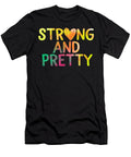 Strong and Pretty Hippie Beautiful Strong Woman Funny Gym Workout Fitness Motivational Feminist Gift for Her Women Sifou Store T-Shirt