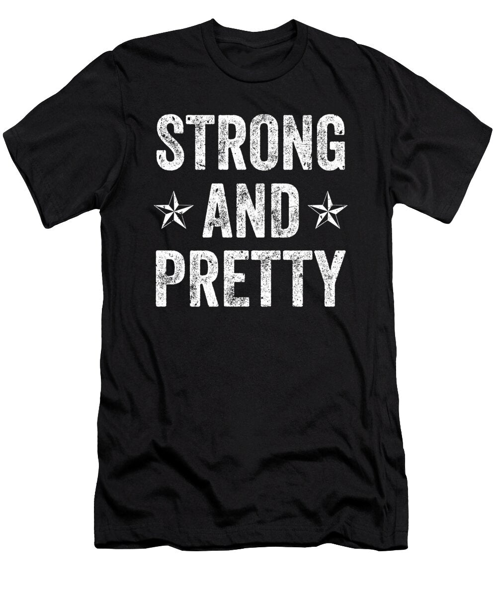 Strong and Pretty Vintage Distressed Gym Wrokout Jensen Cena T-Shirt