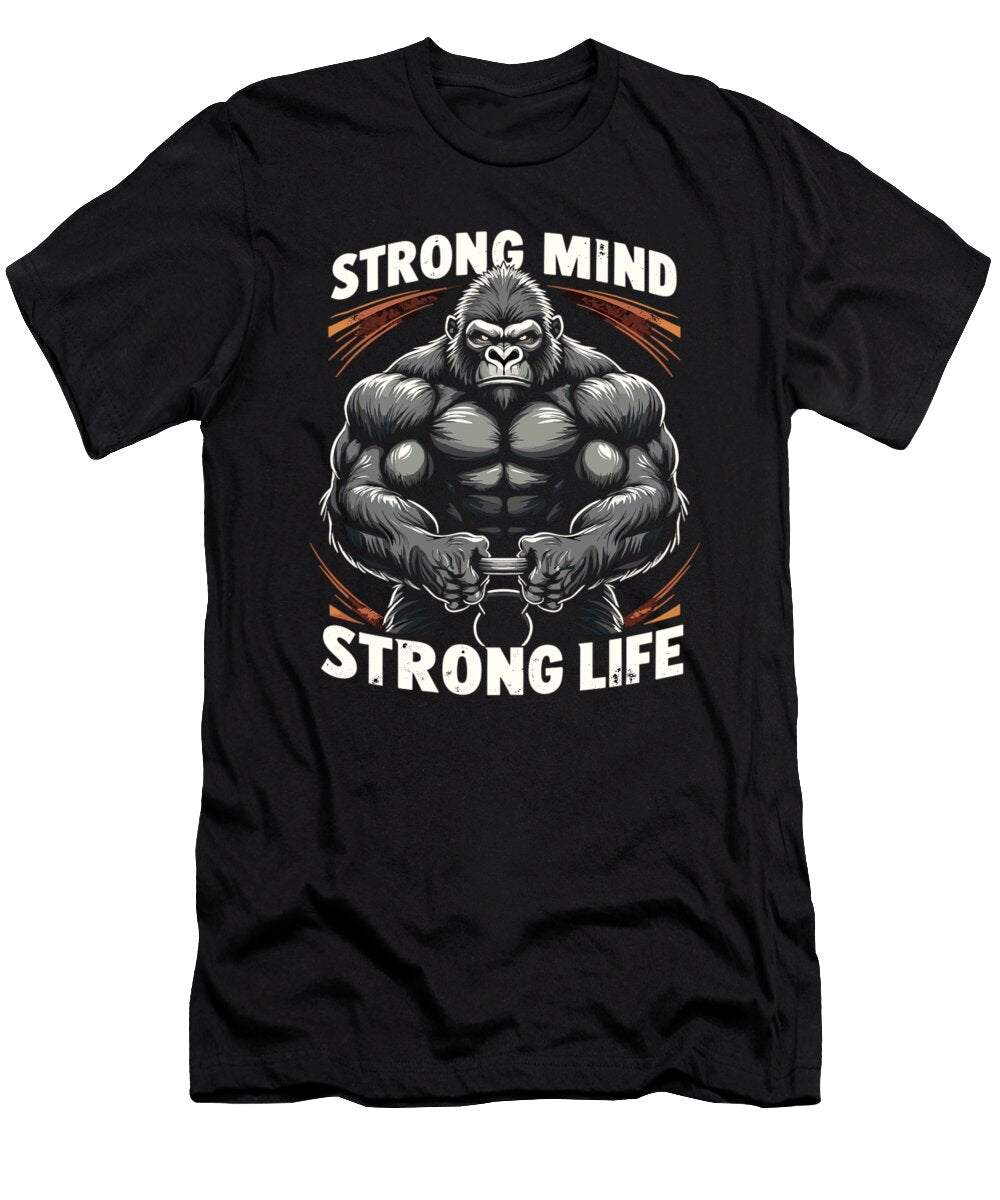 Strong Mind Strong Life Fitness Athlete Gym Steven Zimmer T-Shirt