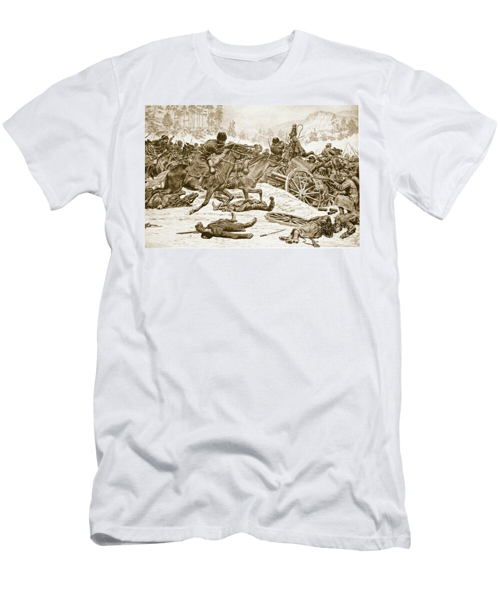Stubborn Fighting on the Heights Carried By the Russians South of Dukla in the Carpathians 1914 19 English School T-Shirt