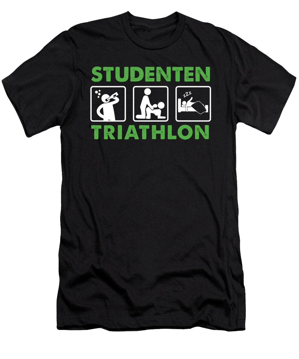 Student Triathlon Education Professor Abi University College Graduation Gift Thomas Larch T-Shirt