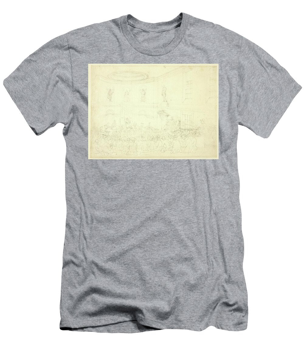 Study for India House the Sale Room From Microcosm of London C Augustus Charles Pugin T-Shirt