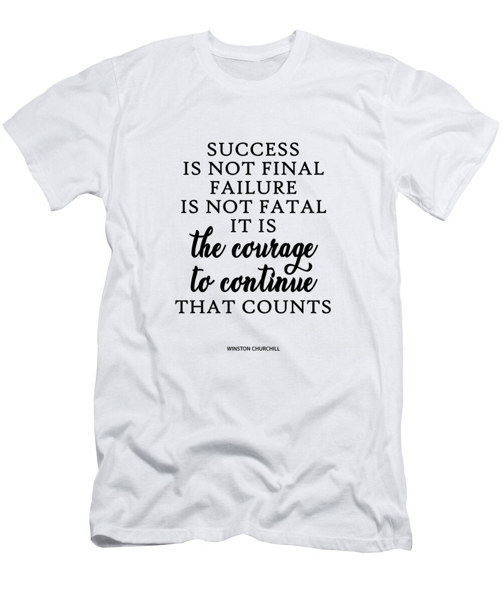 Success Is Not Final Winston Churchill Quote Ar Vivid Pixel Prints T-Shirt