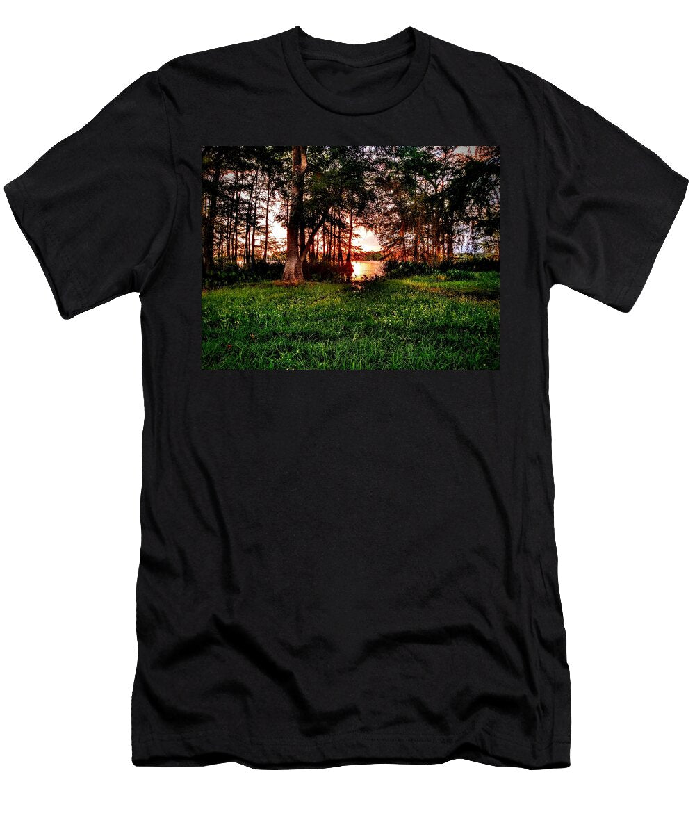Sunset At Lake Bruin Sarah Tarver T-Shirt