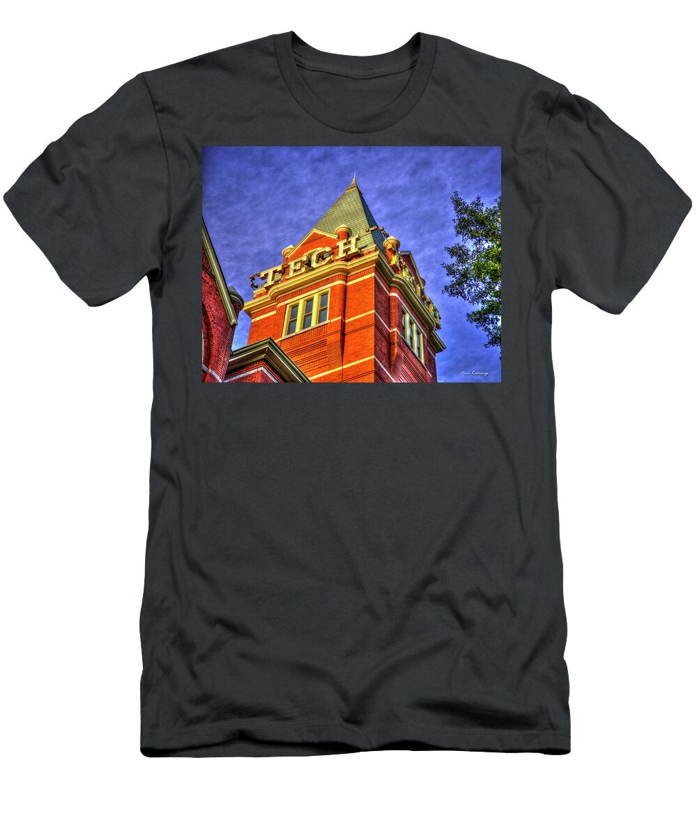 Sunset Glow Georgia Tech Tower Atlanta Georgia Art Reid Callaway T-Shirt
