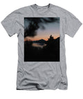 Sunset on the Vancouver Islands Silhouette of Trees Near Body of Water During Golden Hour Vancouver Canada Julien T-Shirt
