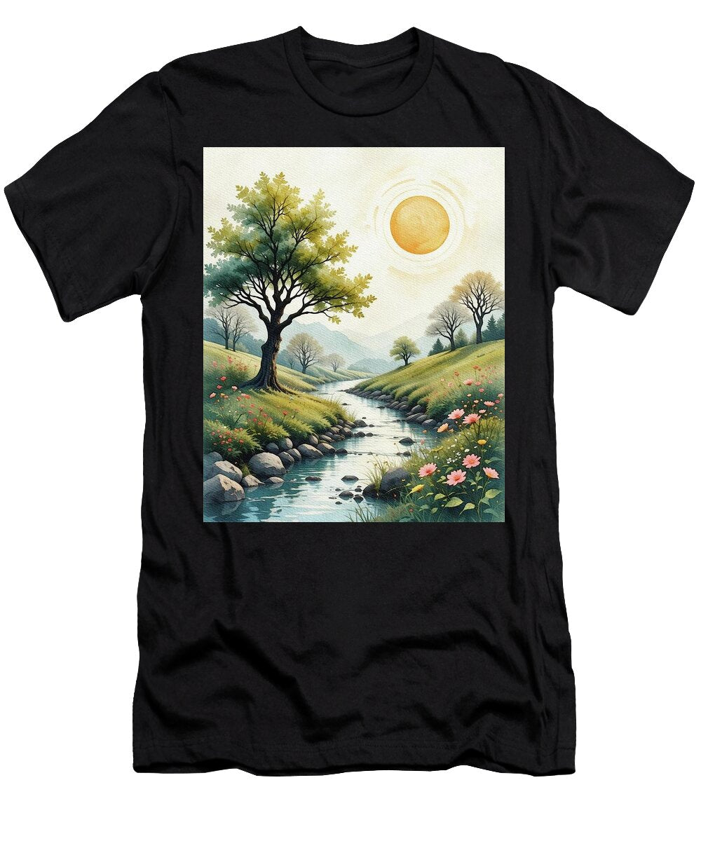 Sunset Stream Esoterica Art Agency T-Shirt