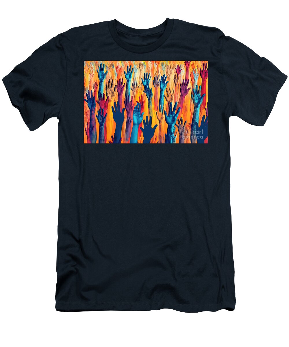 Support Supportive Work Assist Responsibility Alert Community Emergency Volunteer Help Request Charity Offer Hand Humanitarian Donate Marker Wants Helping Helper Service Volunteer Give Aid N Akkash T-Shirt