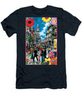Swinging Sixties London a Vibrant Abstract Celebration of Urban Energy Color and Iconic Charm Olfactoart Studio T-Shirt