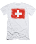 Switzerland Flag Psychoshadow Art T-Shirt