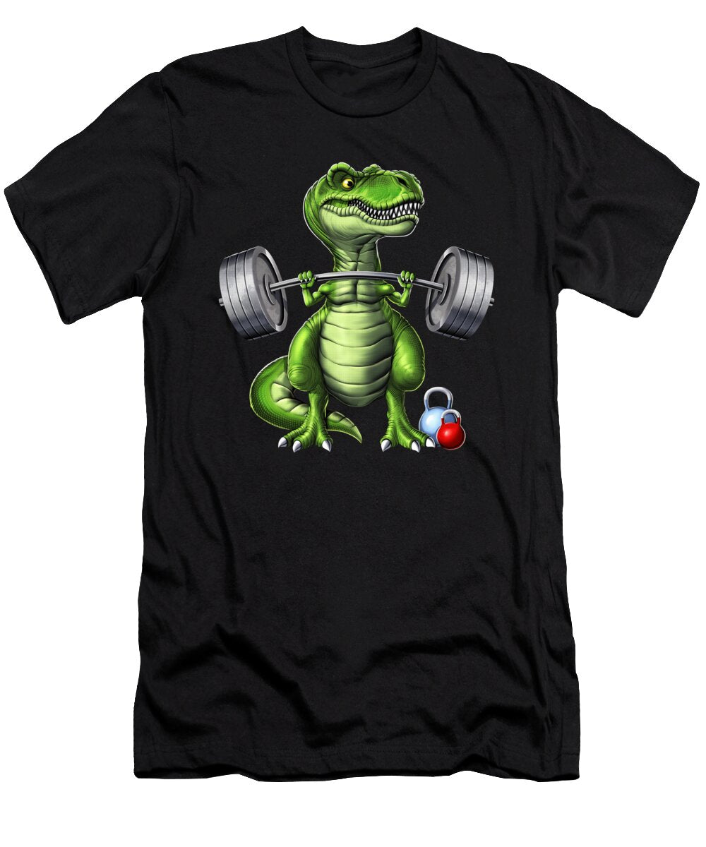 T Rex Dinosaur Fitness Workout Nikolay Todorov T-Shirt