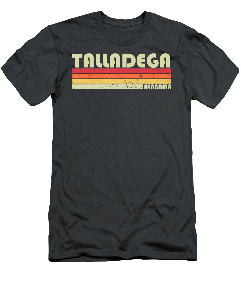 Talladega Al Alabama City Home Roots Retro 80s Lang Kiem Tran T-Shirt