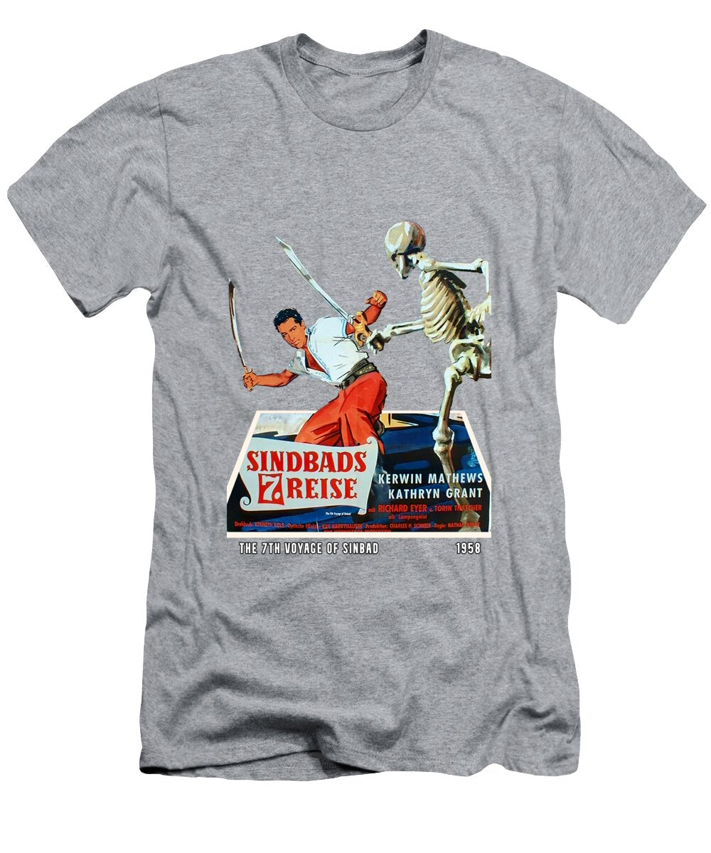 The 7th Vogage of Sinbad 1958 3d Movie Poster Stars on Art T-Shirt