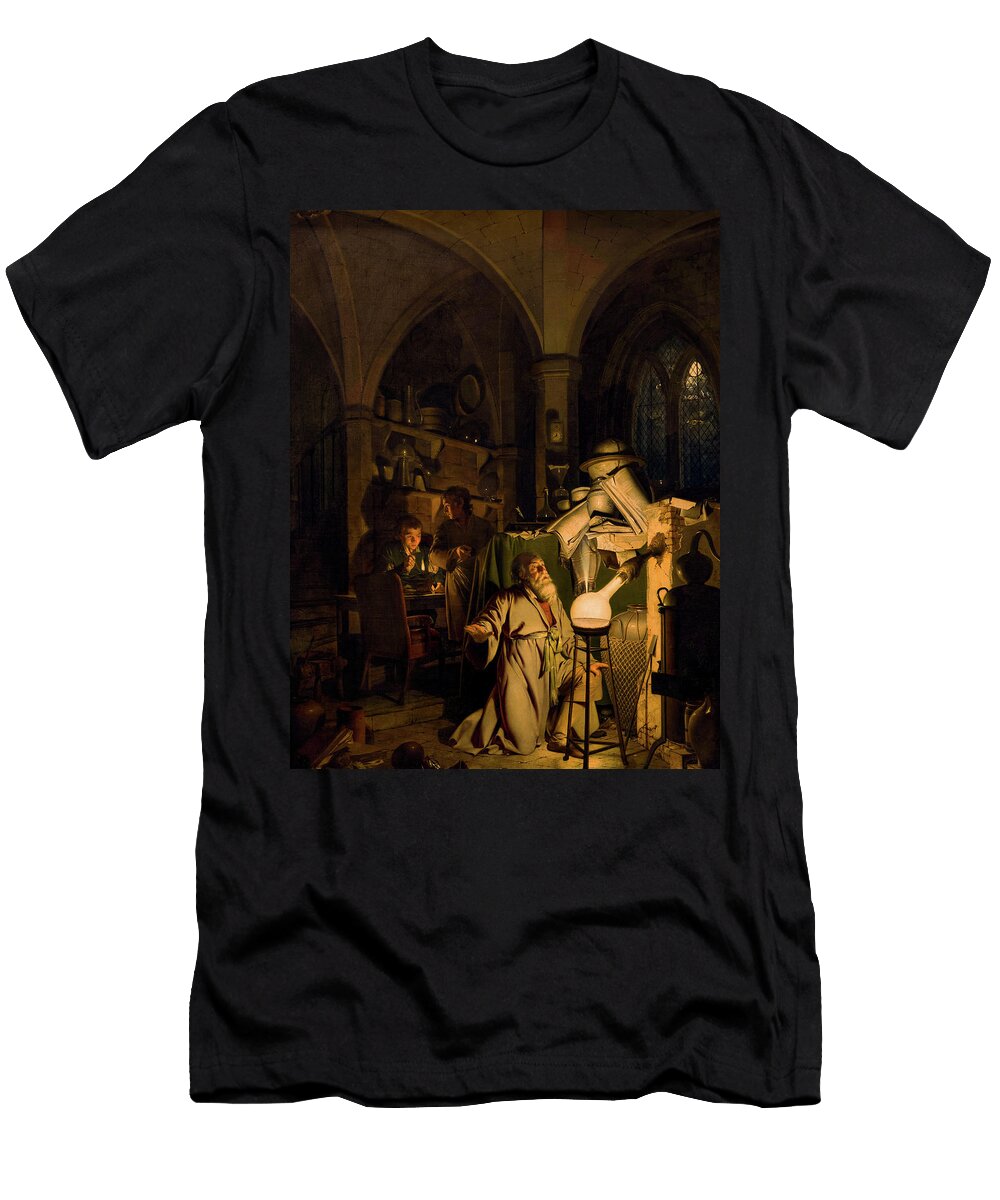 The Alchemist in Search of the Philosophers Stone Joseph Wright of Derby T-Shirt
