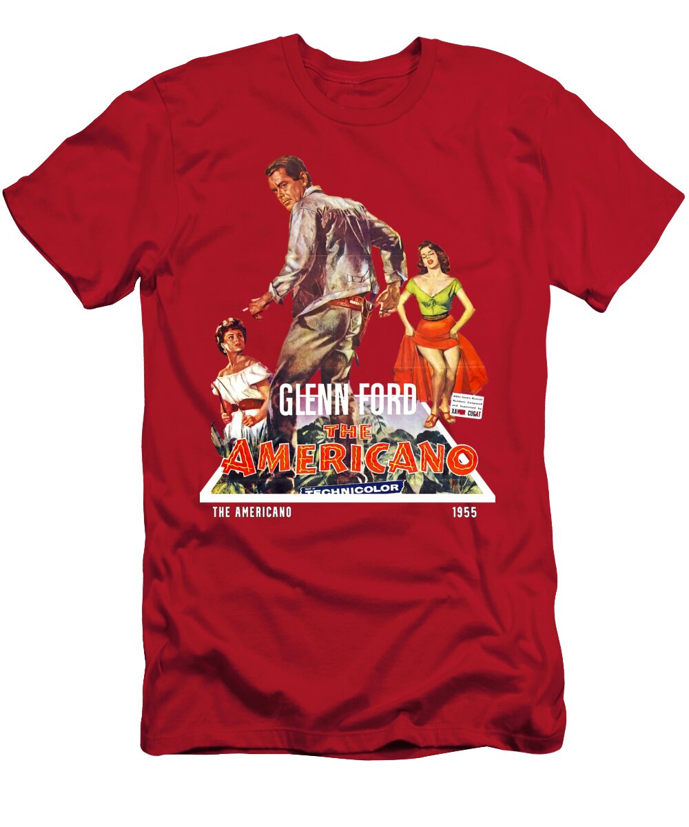 The Americano 1955 3d Movie Poster Stars on Art T-Shirt