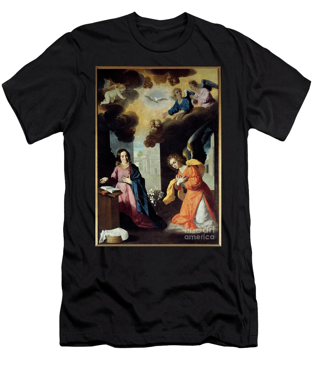 The Annunciation 1638 Oil on Canvas Francisco De Zurbaran T-Shirt