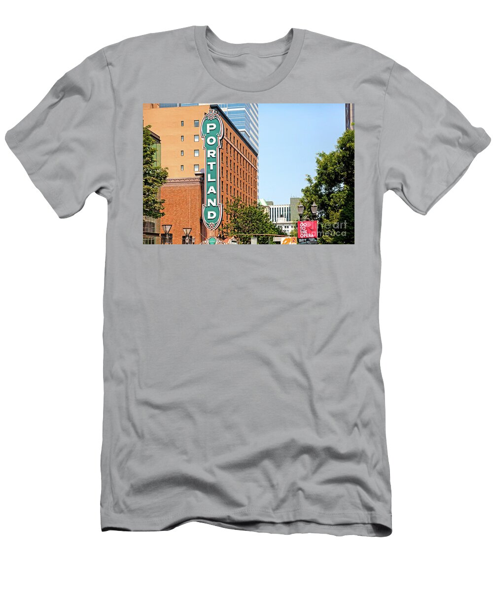 The Arlene Schnitzer Concert Hall Aka Portland Publix Theater Aka Paramount Theatre 5d3517 Wingsdomain Art and Photography T-Shirt