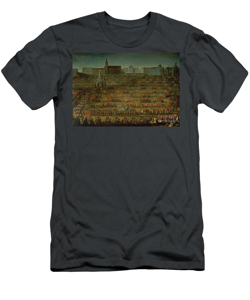 The Arrival of Isabella of Parma on the Occasion of Her Wedding to Joseph Ii 1760 Martin Ii Mytens or Meytens T-Shirt