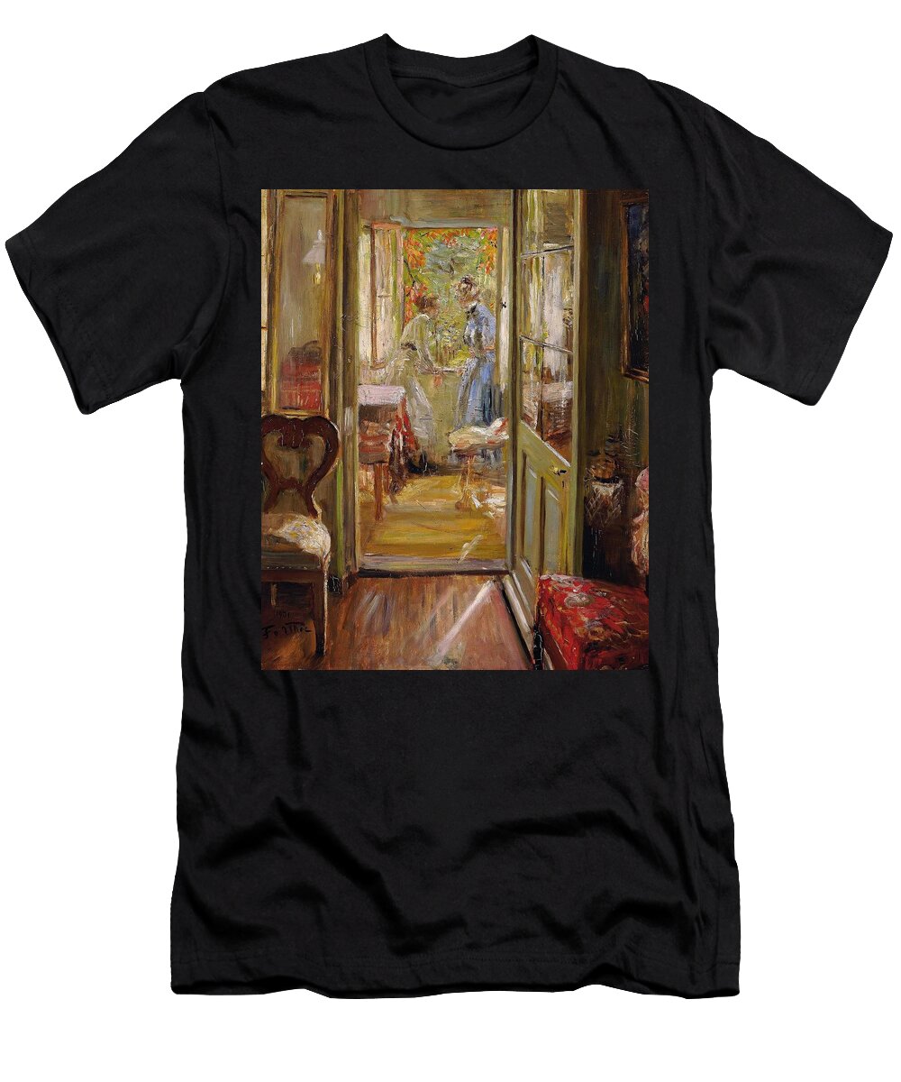 The Artists Daughters in the Veranda Fritz Von Uhde German T-Shirt