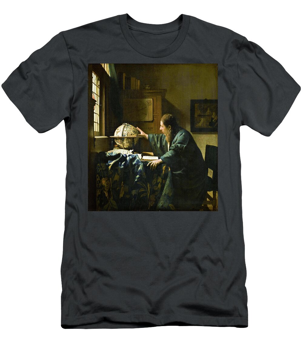 The Astronomer By Johannes Vermeer 1668 Orca Art Gallery T-Shirt