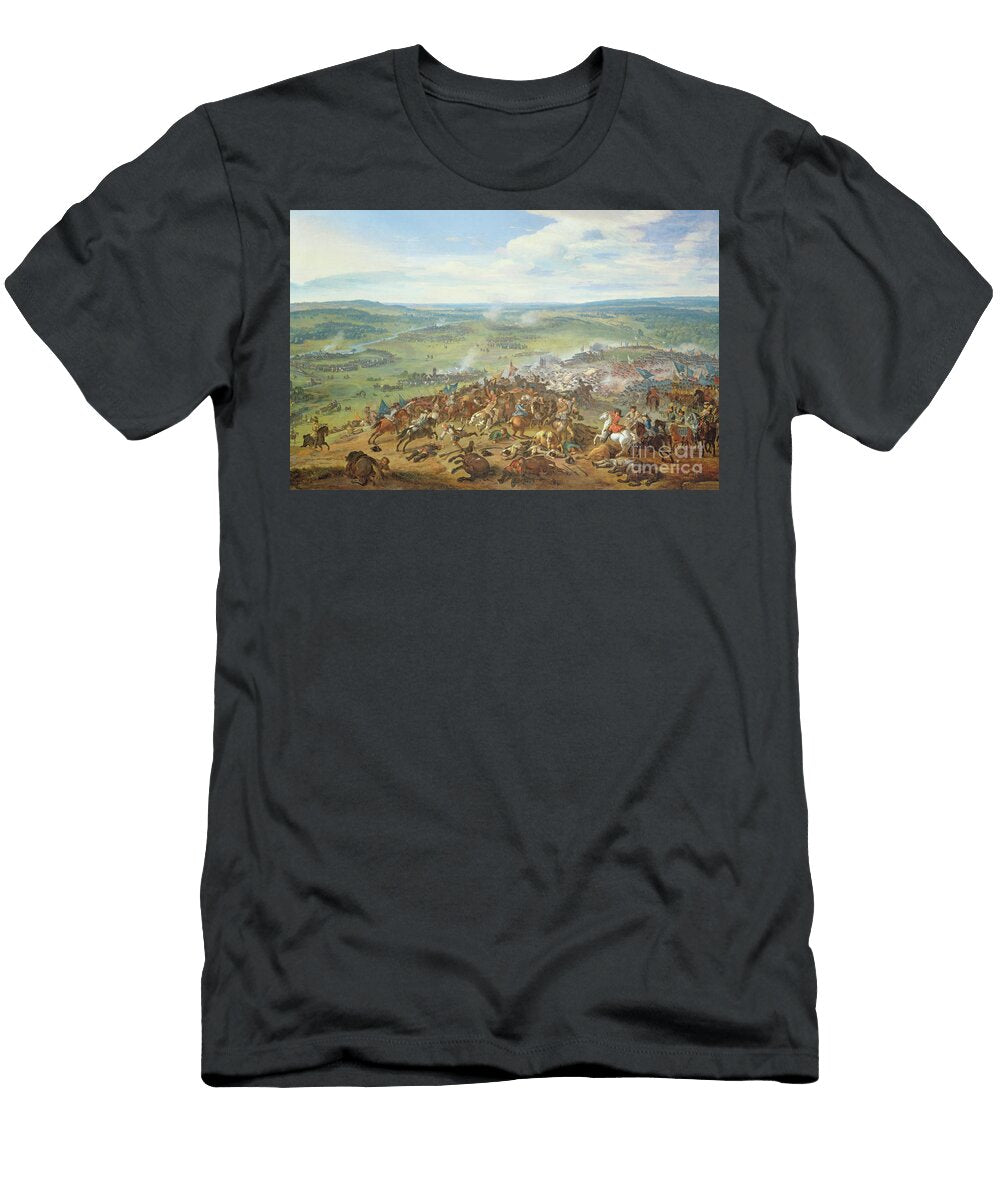 The Battle At Blenheim Near Hochstadt Jan Van Huchtenburgh T-Shirt